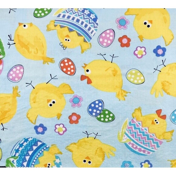 EASTER FABRIC SPRING FLING SPRING CHICKS - KANVAS STUDIO C4961 Quilt Cotton BTY - Picture 1 of 3